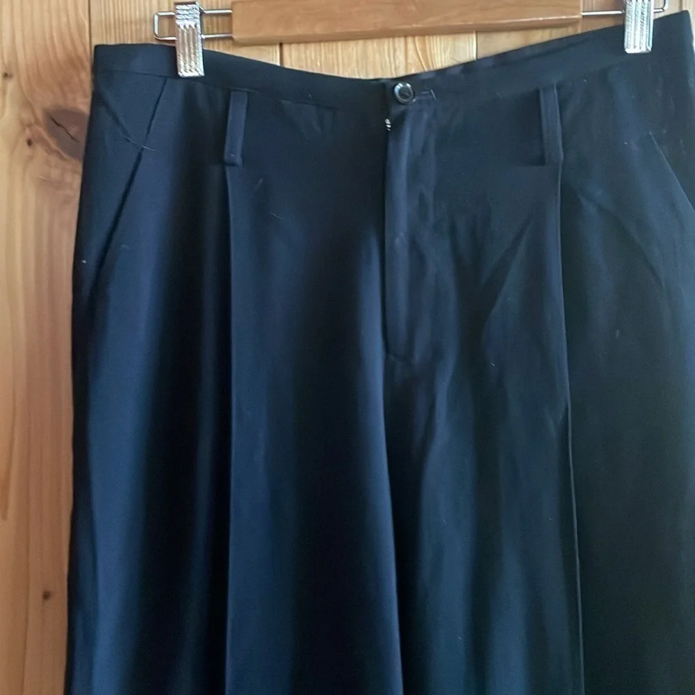 Yohji Yamamoto Pleated Wide Leg Crop cuff pants - Picture 3 of 7